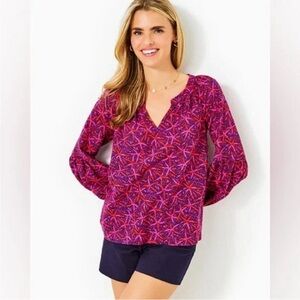 NWT Lilly Pulitzer Sullivan Top Long Sleeve Pullover Size Large